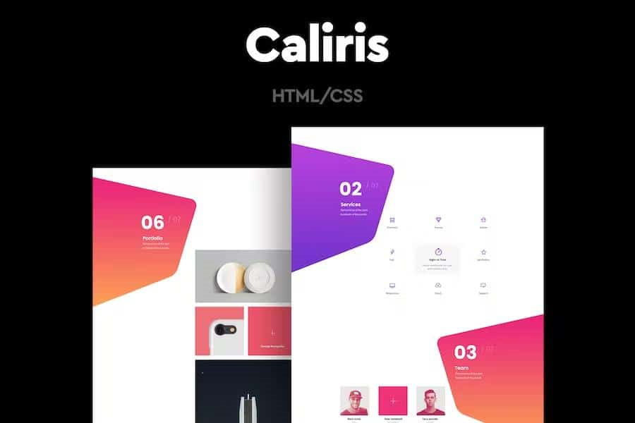 CALIRIS – RESPONSIVE ONE PAGE HTML TEMPLATE